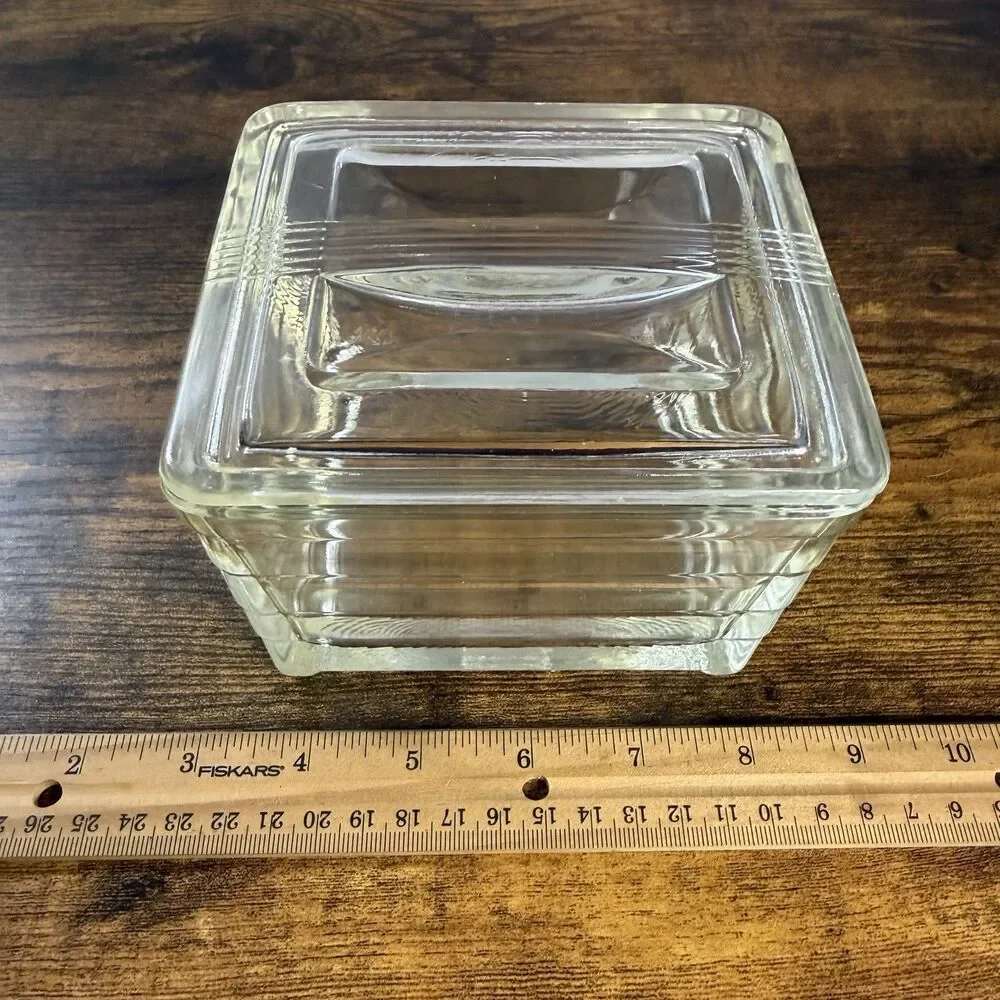 Vintage Glasbake Rectangle Dish With Lid Bakeware Ovenware Very Light Yellow